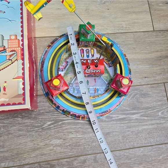New York Express tin wind up train and plane vintage collectible toy - Picture 3 of 15